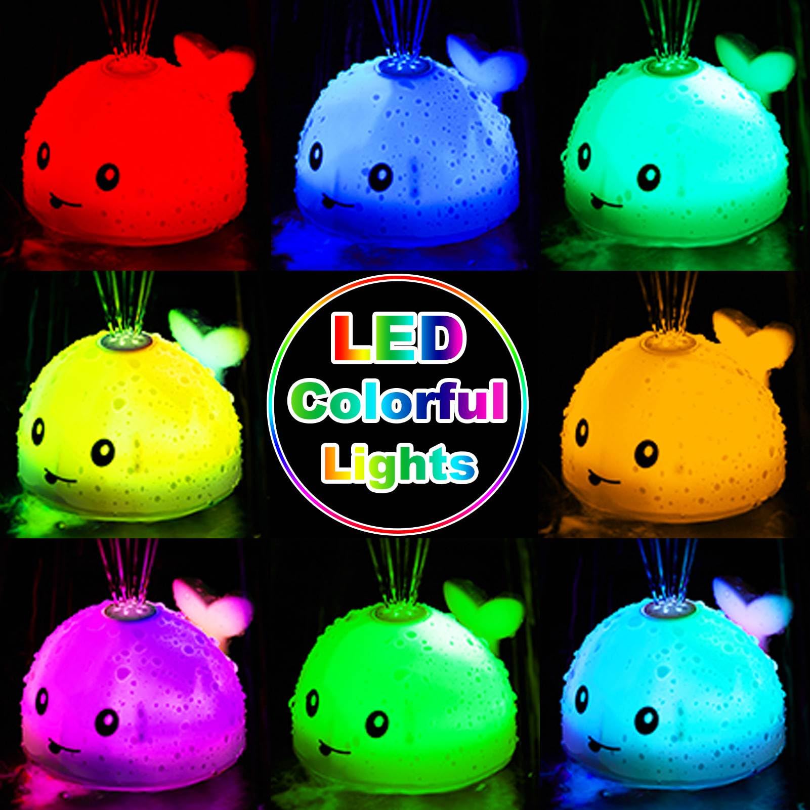 Baby Bath Toys 6-12-18 Months - Christmas Stocking Stuffers For Kids Ages 1-3 1 2 3 Year Boy Girl Gifts, Infant Baby Gifts Light Up Whale Bath Toy