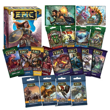 WISE WIZARD GAMES, Epic Card Game Bundle: Base Set, Guardians of Gowana, Duels Boxed Sets Plus 4 Lost Tribe Card Packs, 4 Pantheon Packs, 4 Tyrants, 4
