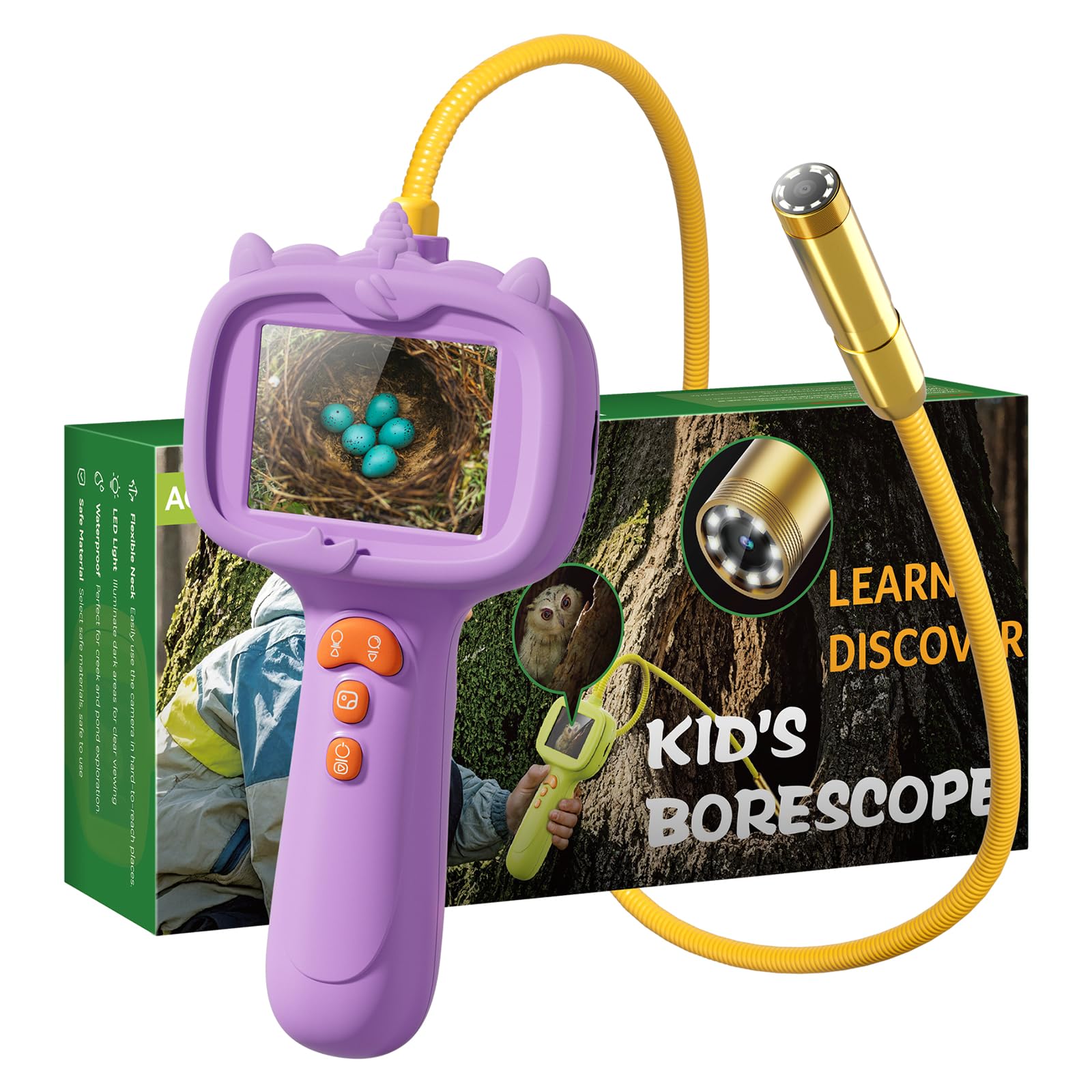 Kids Borescope Toys Camera with Light for 4-10 Years Old Boys Girls