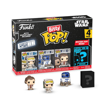 Funko Bitty Pop! Star Wars - Luke Skywalker (Hoth), R2-D2, Chewbacca, & A Surprise Mystery Figure - 0.9 Inch (2.2 Cm) Collectable - Stackable Display