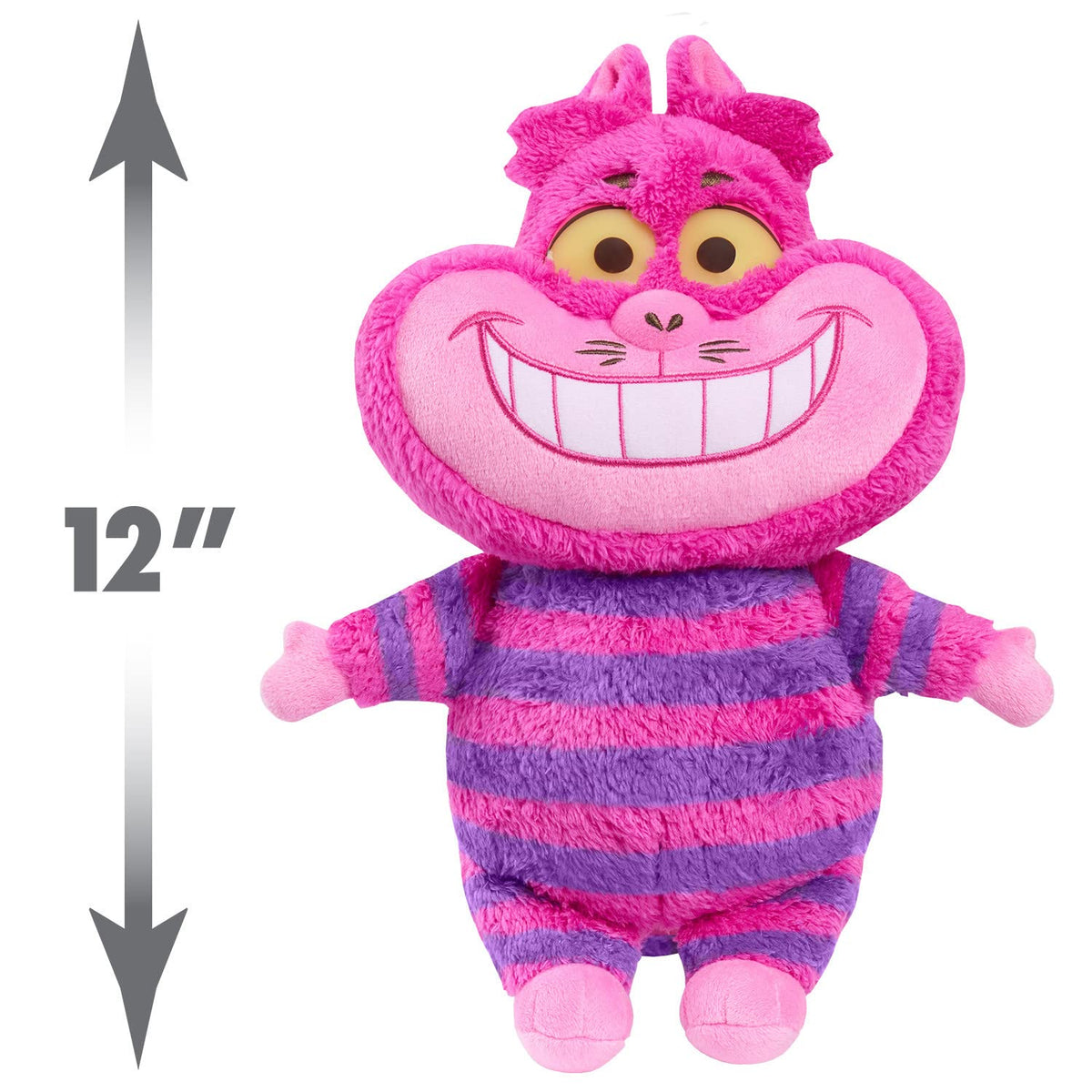 Just Play Disney Junior Alice’s Wonderland Bakery Chat & Glow Cheshire Ca tPlushie Stuffed Animal, Officially Licensed Kids Toys for Ages 3 Up