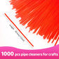 Praisebank Orange Pipe Cleaners for Crafts, 1000pcs, Chenille Stems for DIY Projecets, Arts & Crafts Supplies for Festival Party Decorations