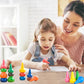 LECAMEBOR Finger Crayons, Non-Toxic Crayon for Kids Washable Palm-Grip Crayons 12 Colors Paint Crayon Sticks Stackable Toys for Boys and Girls