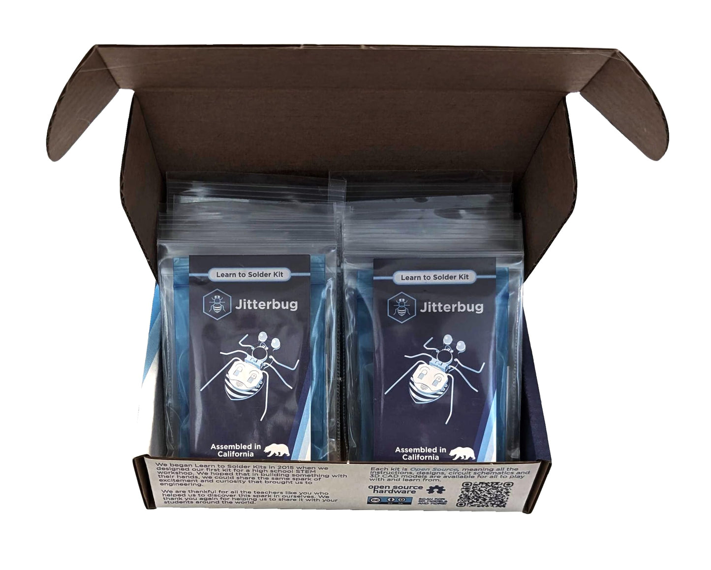 Learn to Solder Kits Jitterbug, Bulk Educator Pack | DIY Soldering Kit for Beginners | Electronics Projects for Students & STEM Classes | Electronic