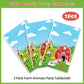 Syxdwz 3Pack Farm Tablecloth Farm Animal Birthday Party Supplies Barnyard Themed Party Decorations Farm Birthday Decorations Rectangular Disposable