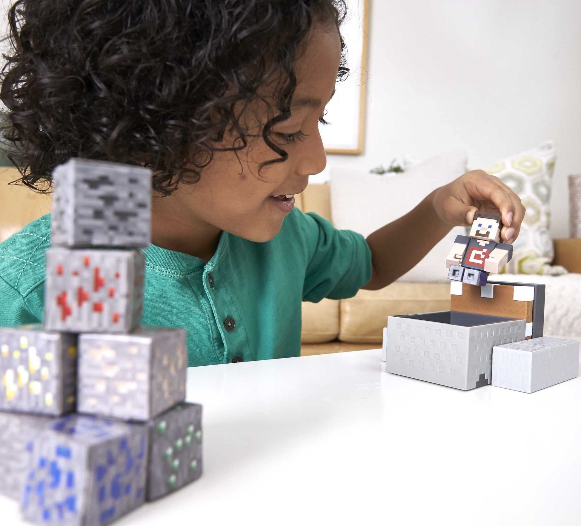 Minecraft Minecart Mayhem Playset With Steve Character Figure, Launching Cart And Accessories, Creation, Exploration And Survival Game For Kids Ages 6