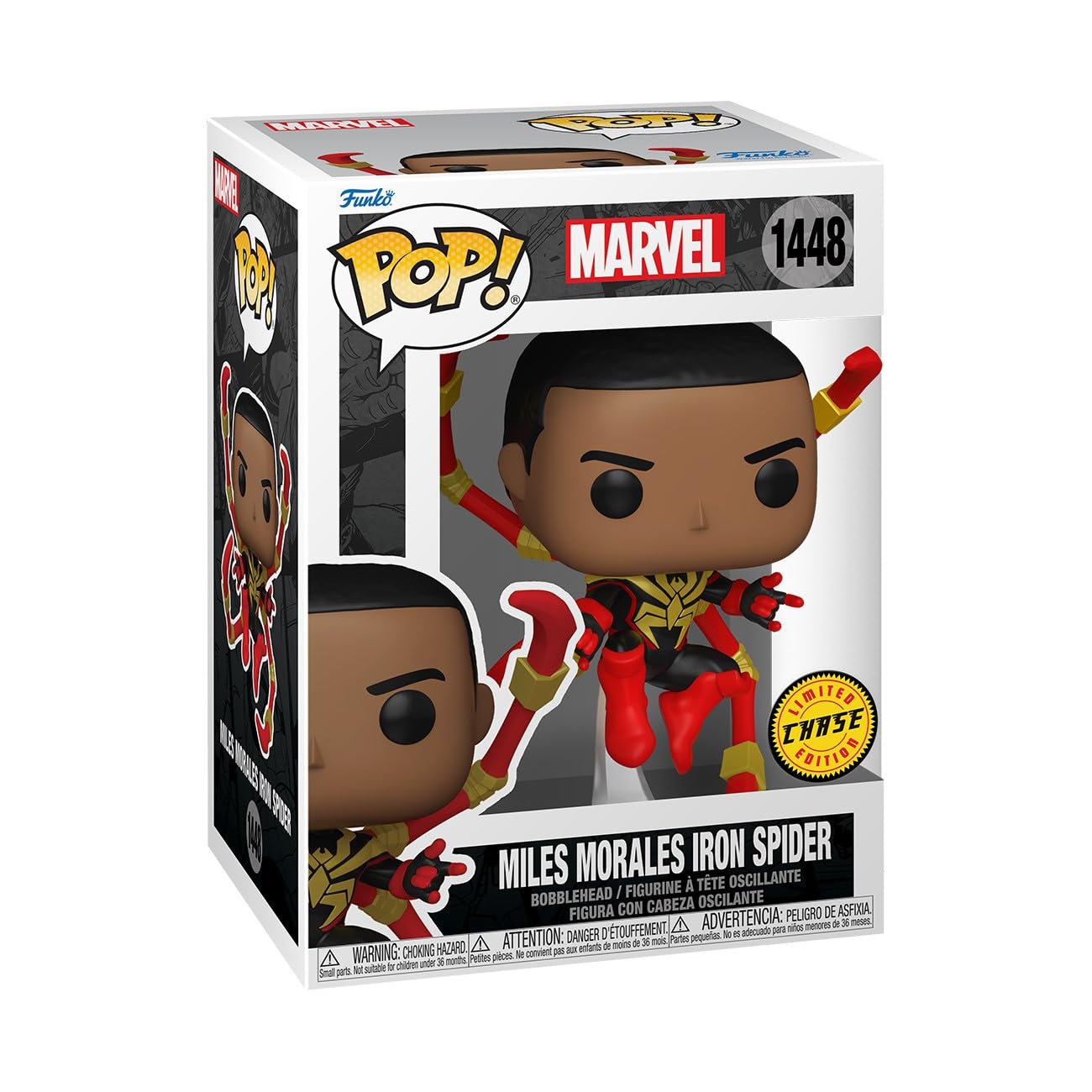 Funko POP Marvel: Spider-Man Comics - Miles Morales Iron Spider - 1/6 Odds for Rare Chase Variant - Marvel Comics - Collectable Vinyl Figure - Gift