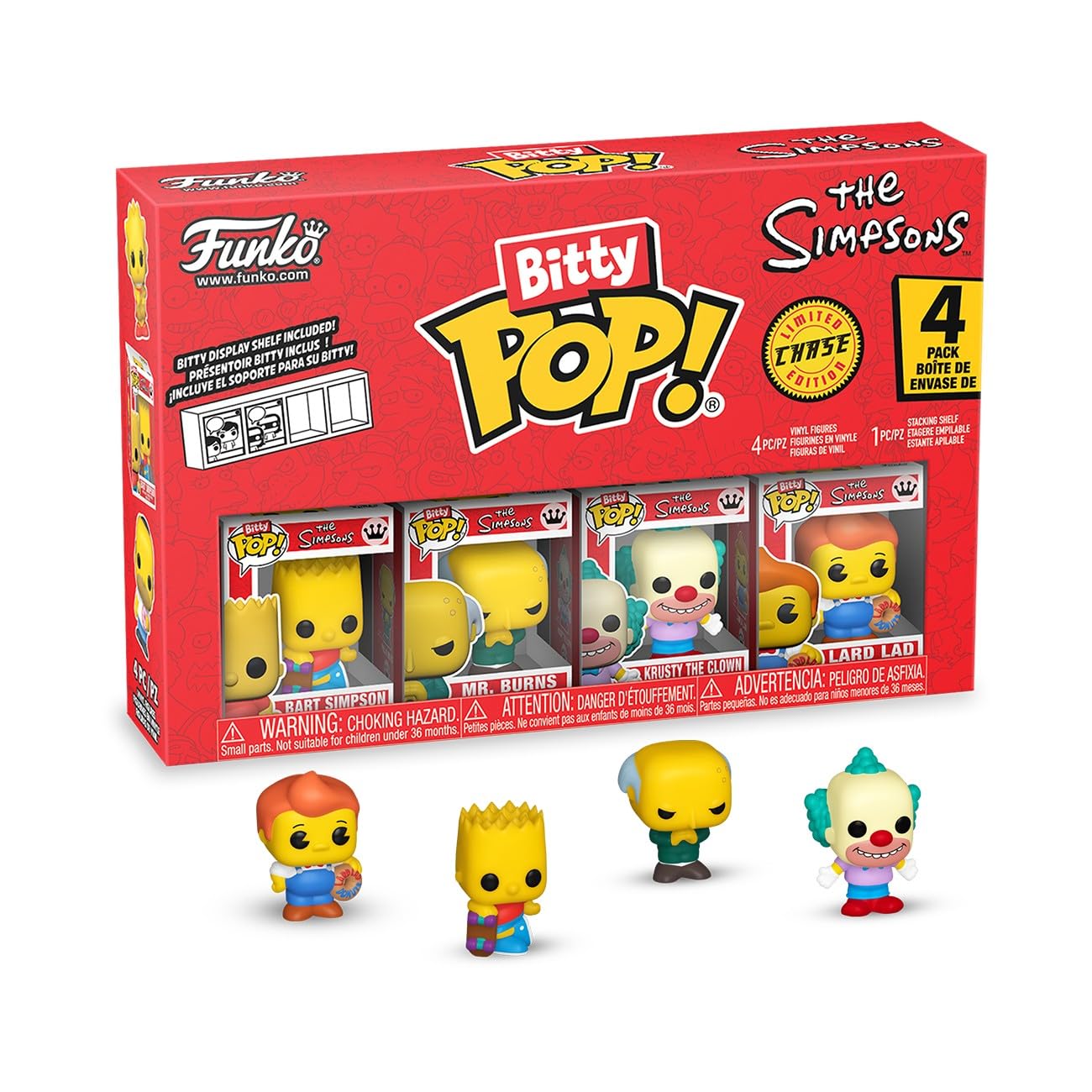 Funko Bitty POP! 4 Pack: The Simpsons - Bart - 1 in 6 Chance of Rare Chase