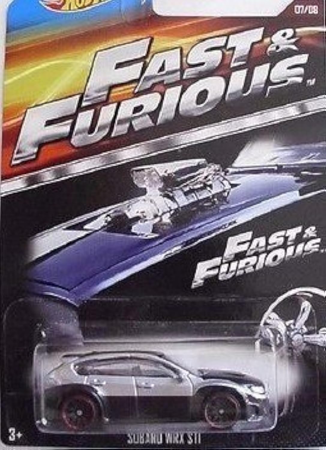 HOT Wheels 2015 Fast and Furious Release Exclusive Silver/Black Subaru WRX STI #7/8 DIE-CAST