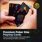 PREMIUM PLAYING CARDS, High Quality Deck of Cards, Cool Prism Gloss Ink, Best Poker Cards, Unique Bright Rainbow & Red Colors for Kids & Adults, Black
