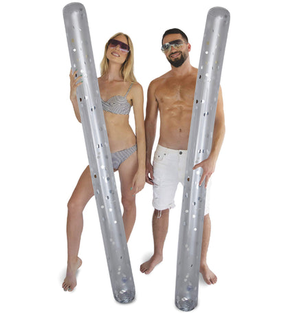POZA 2 Pack Inflatable Jumbo Inflatable Pool Noodle Float for Pool, 74 Inch