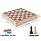 VAMSLOVE 13" Chess Chinese Checkers 2 in 1 Wooden Board Game Set with Pieces Storage Drawer - 2 Extra Queens, Bonus Marbles, for Birthday Gift