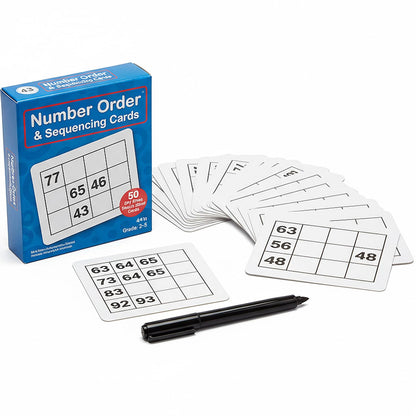 Fun Express Number Order & Sequencing Cards - 50 Pieces - Educational and Learning Activities for Kids