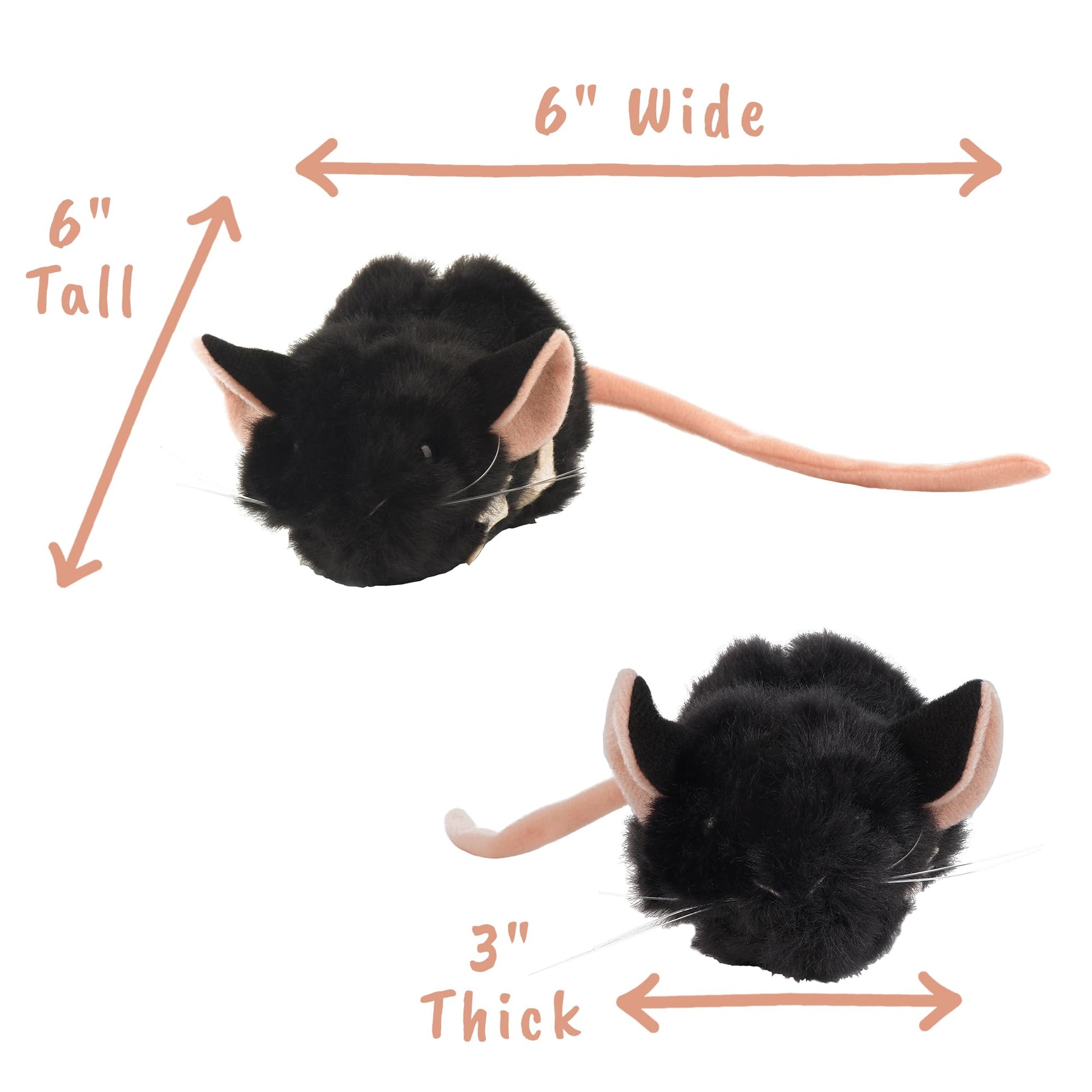 GIANTmicrobes Black Lab Mouse - Learn about Nature and Science with this Lab Research Animal, Memorable Gift for Lab Workers, Scientists, Students
