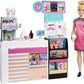 Barbie Coffee Shop with Blonde Curvy Doll and 20+ Realistic Play Pieces: Coffee Shop, Coffee-Smoothie Maker, Milk, Syrup, Coffee & Smoothie Cups &
