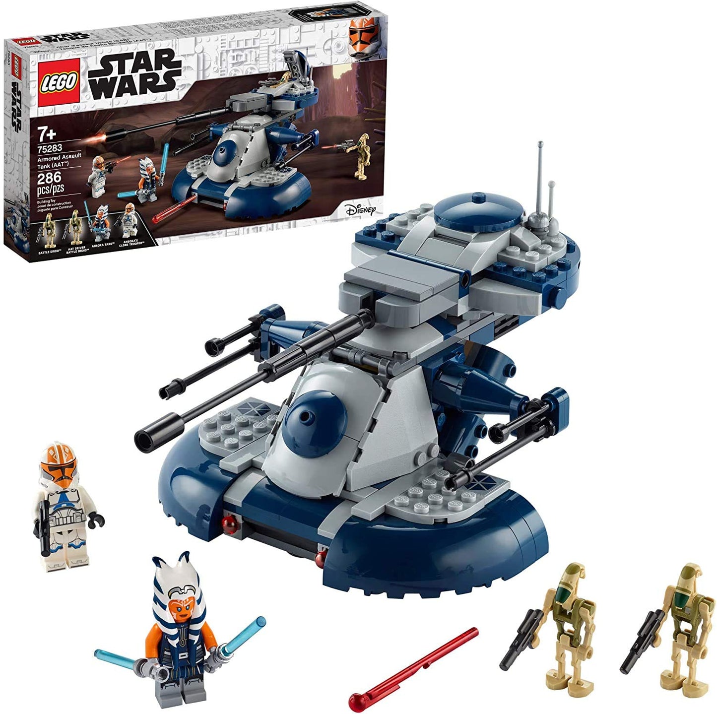 LEGO Star Wars: The Clone Wars Armored Assault Tank (AAT) 75283 Building Kit, Awesome Construction Toy for Kids with Ahsoka Tano Plus Battle Droid