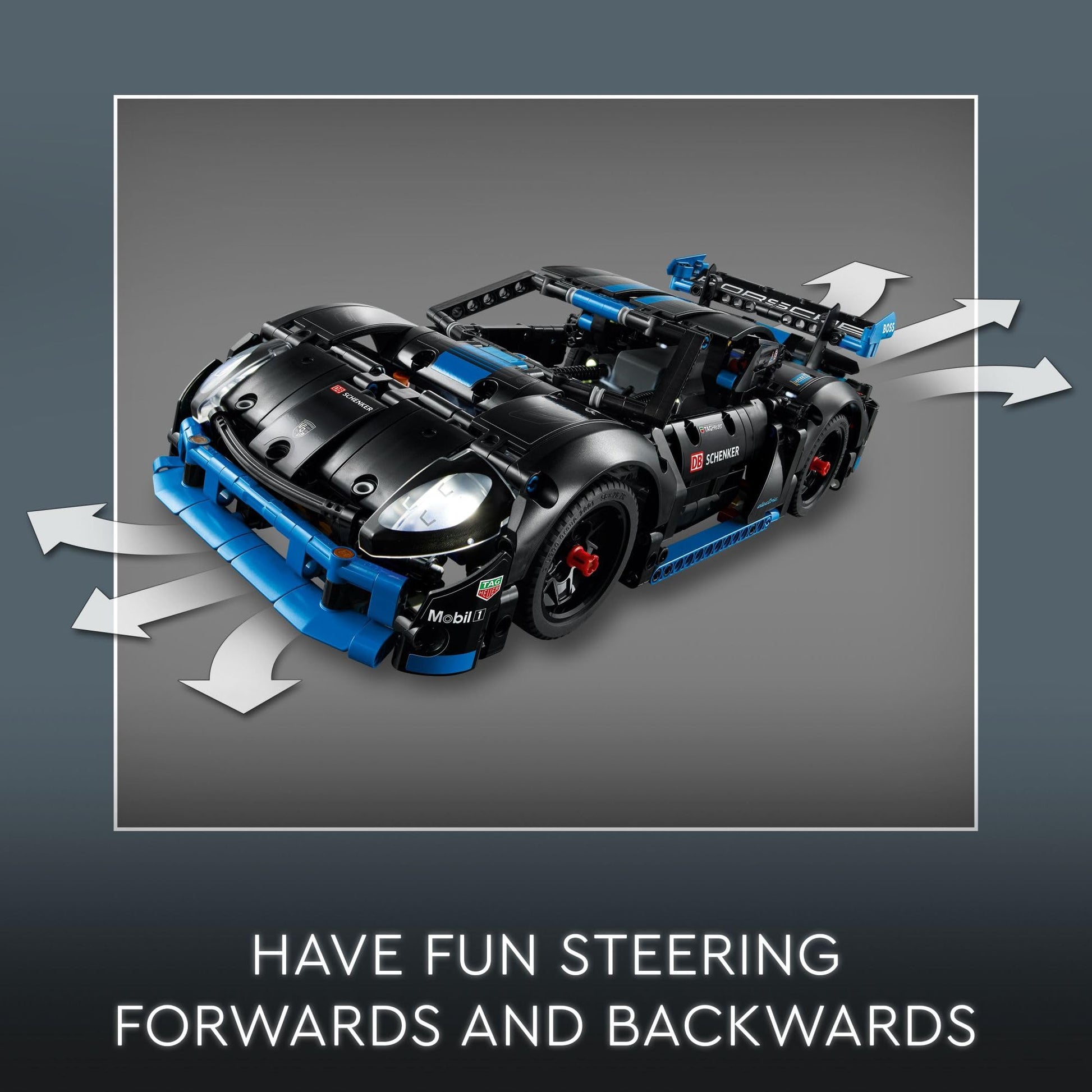 LEGO Technic Porsche GT4 e-Performance Race Car Toy, Remote Control Car with Authentic Details, Interactive Model Porsche Gift for Kids Ages 10 and Up