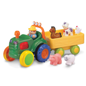 Kidoozie Farmer & Friends Tractor - Farm Playset with Toy Tractor, Figure and Farm Animals - Suitable for Toddlers and preschoolers Ages 12+ Months