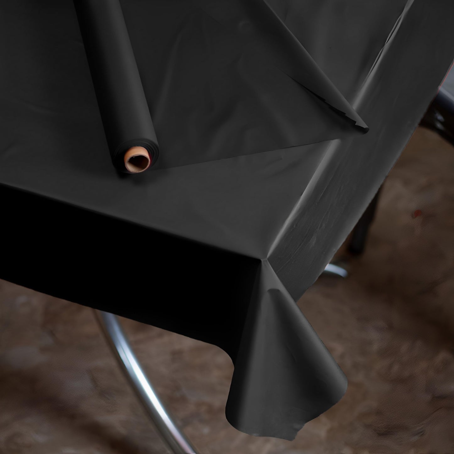 amscan Jumbo Roll party-tablecovers, 40" x 250', Black