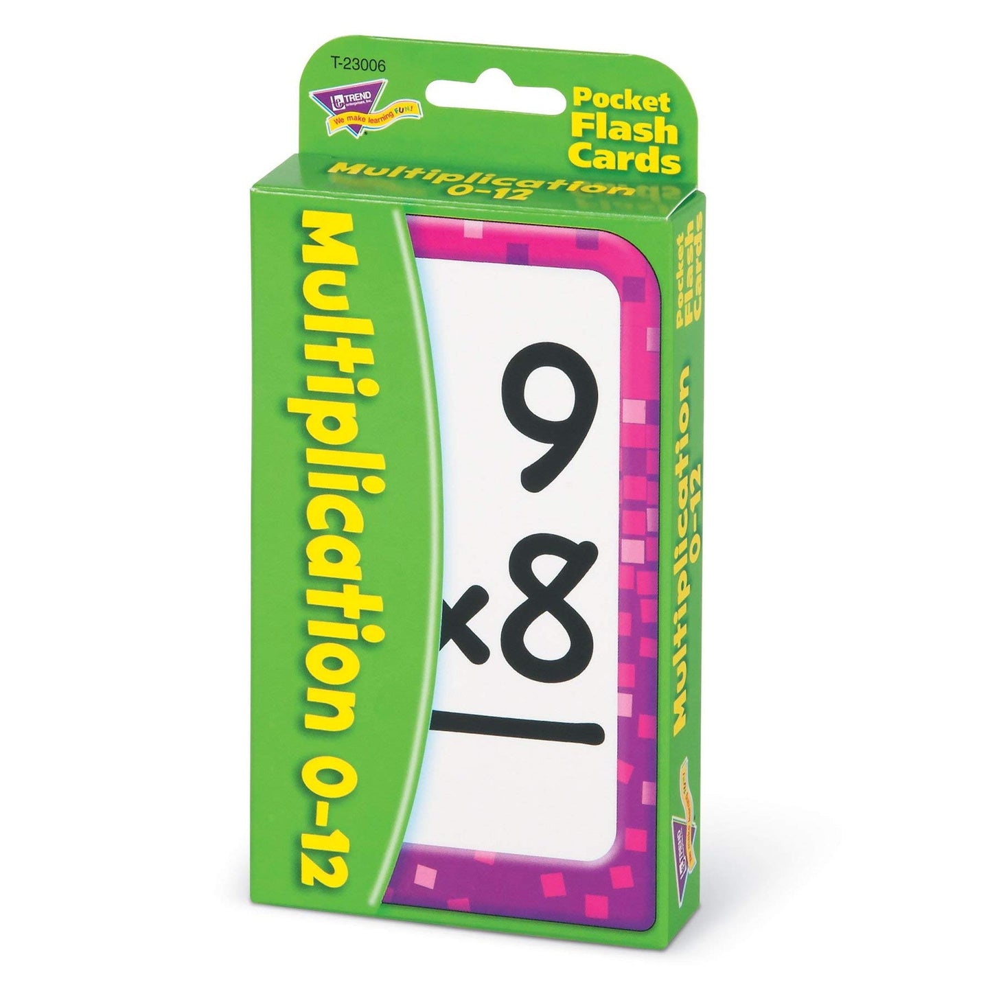 Trend Enterprises: Multiplication 0-12 Pocket Flash Cards, Great for Skill Building and Test Prep, 56 Self-Checking Cards Included, Master 104