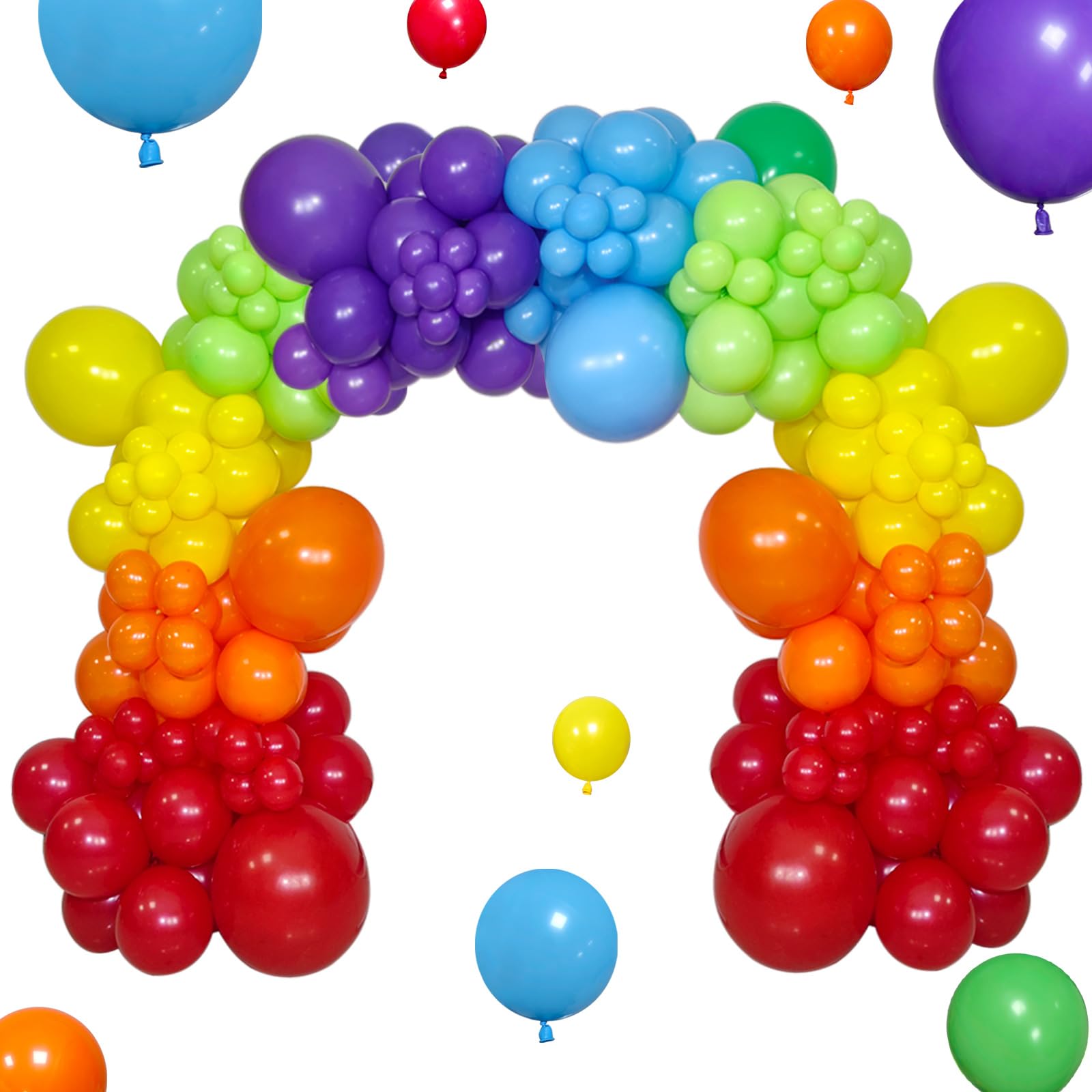 KAWKALSH Rainbow Balloon Arch Kit 111Pcs 18 12 5 Inch Latex Colorful Party Balloons Garland for Birthday Baby Shower Wedding Engagement Anniversary