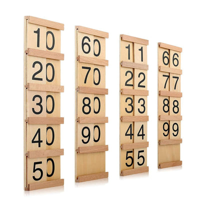 YHZAN Montessori Teens and Tens Boards Family Version Kids Wooden Toy Early Development Math Material for 1 year old up