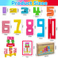 XPQKDC Wooden Number Building Blocks - 20Pcs Stacking for 3+ Years Old Kids, Digital Building Blocks, 1-10 Digital Blocks Toys, Balance Competition