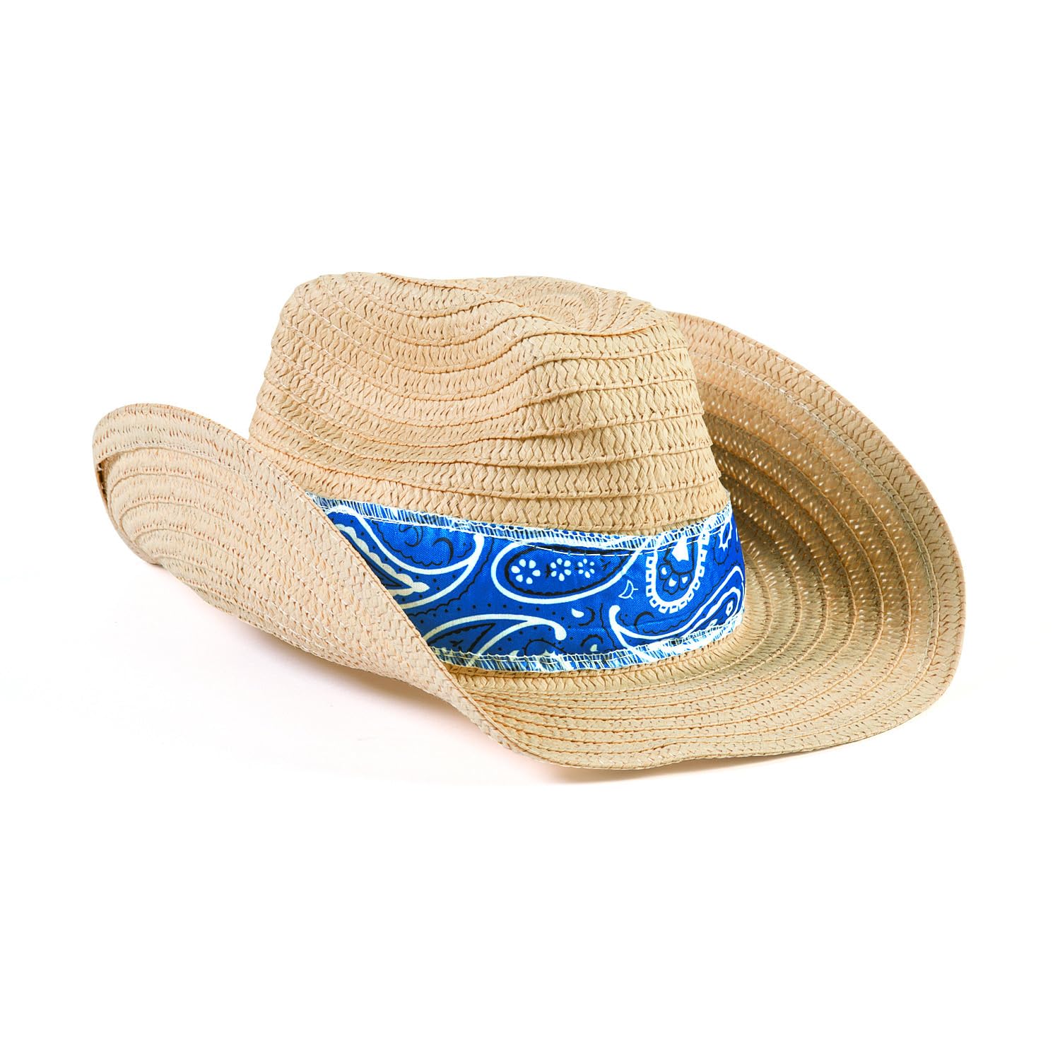Fun Express Straw Cowboy Hats for Men & Women, Set of 12