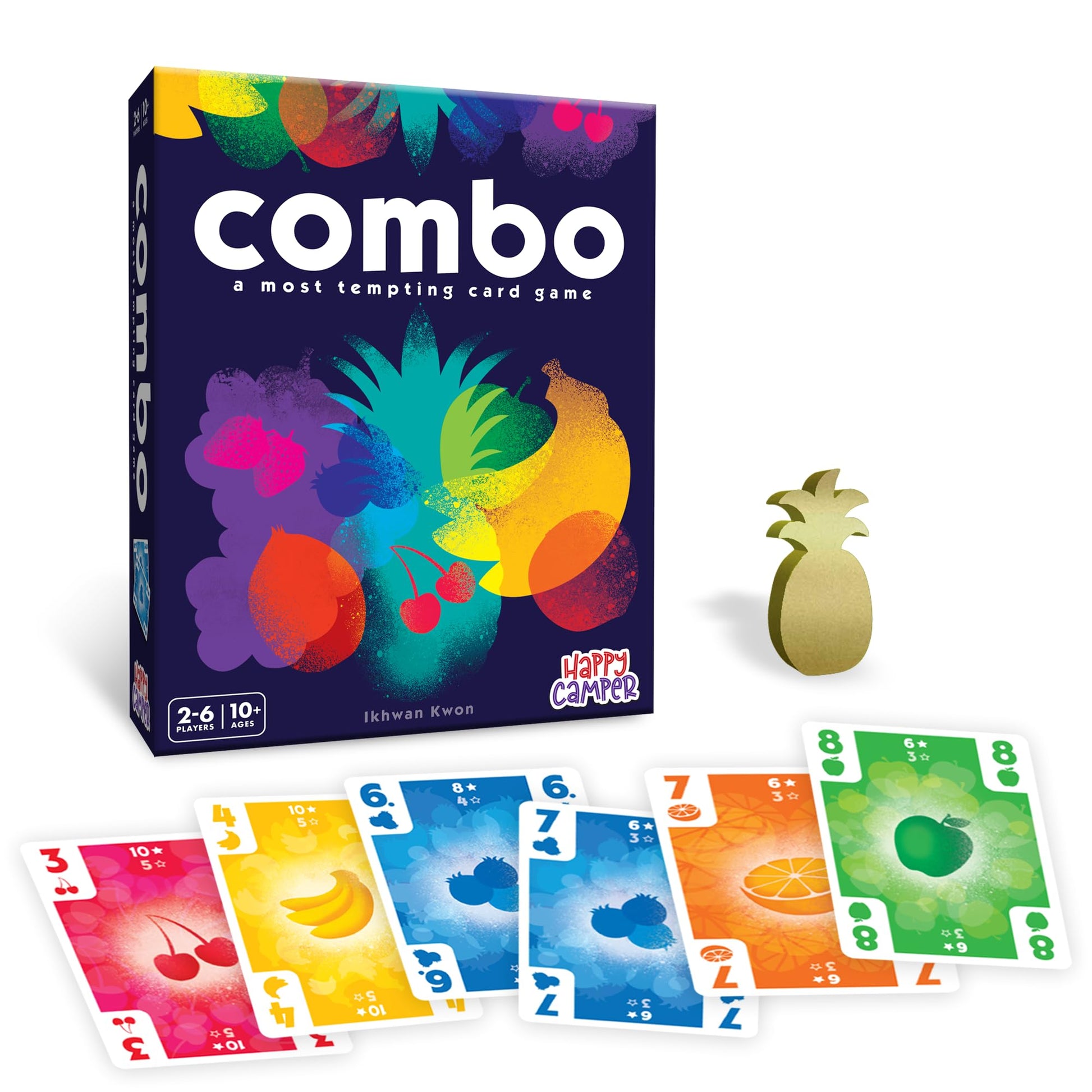 Happy Camper - Combo - A Most Tempting Card Game | Semi-Cooperative Poker/Rummy | Super Portable | Perfect for Family Game Night | 2-6 Players, Ages