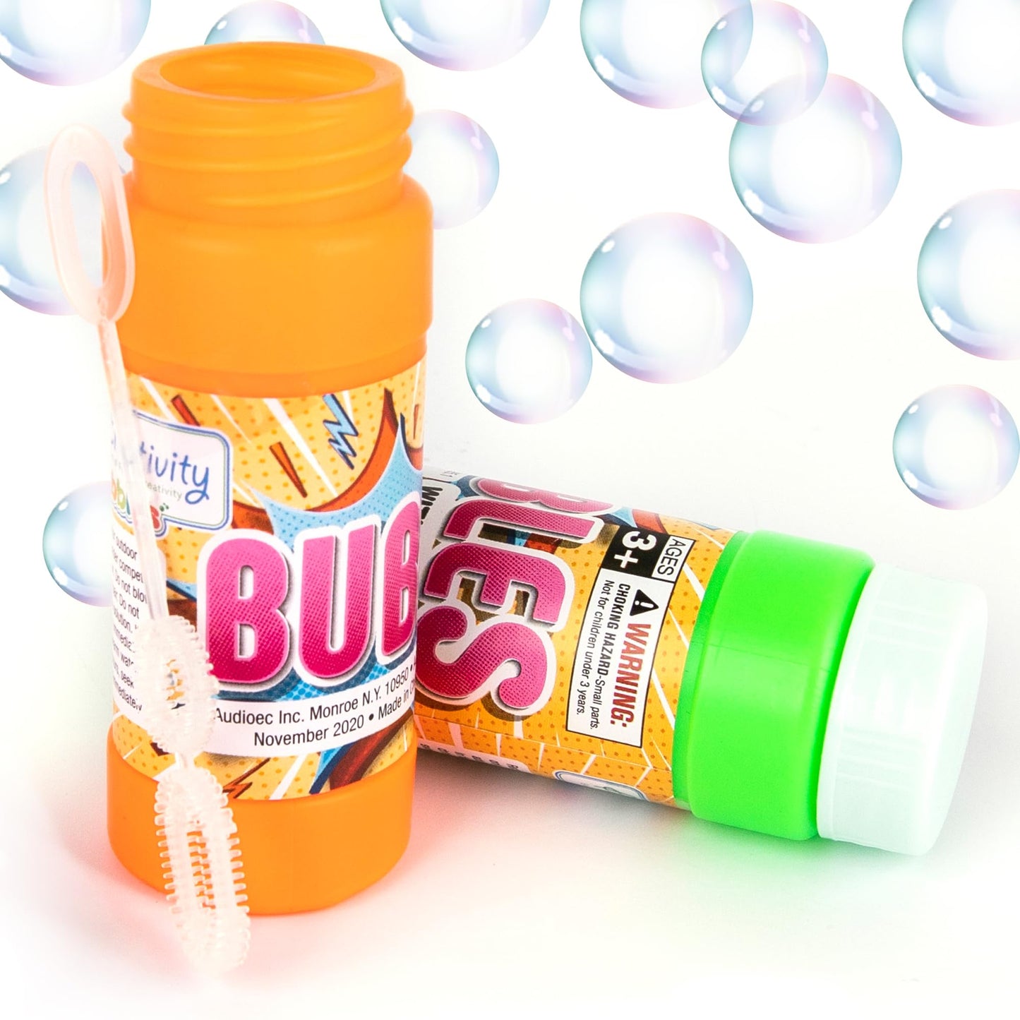 ArtCreativity Bubble Bottles with Wand - 24 Pack Bubbles for Kids Bulk Party Favors, Outdoor Summer Toys, Birthday Goodie Bag Fillers, Bulk Bubbles