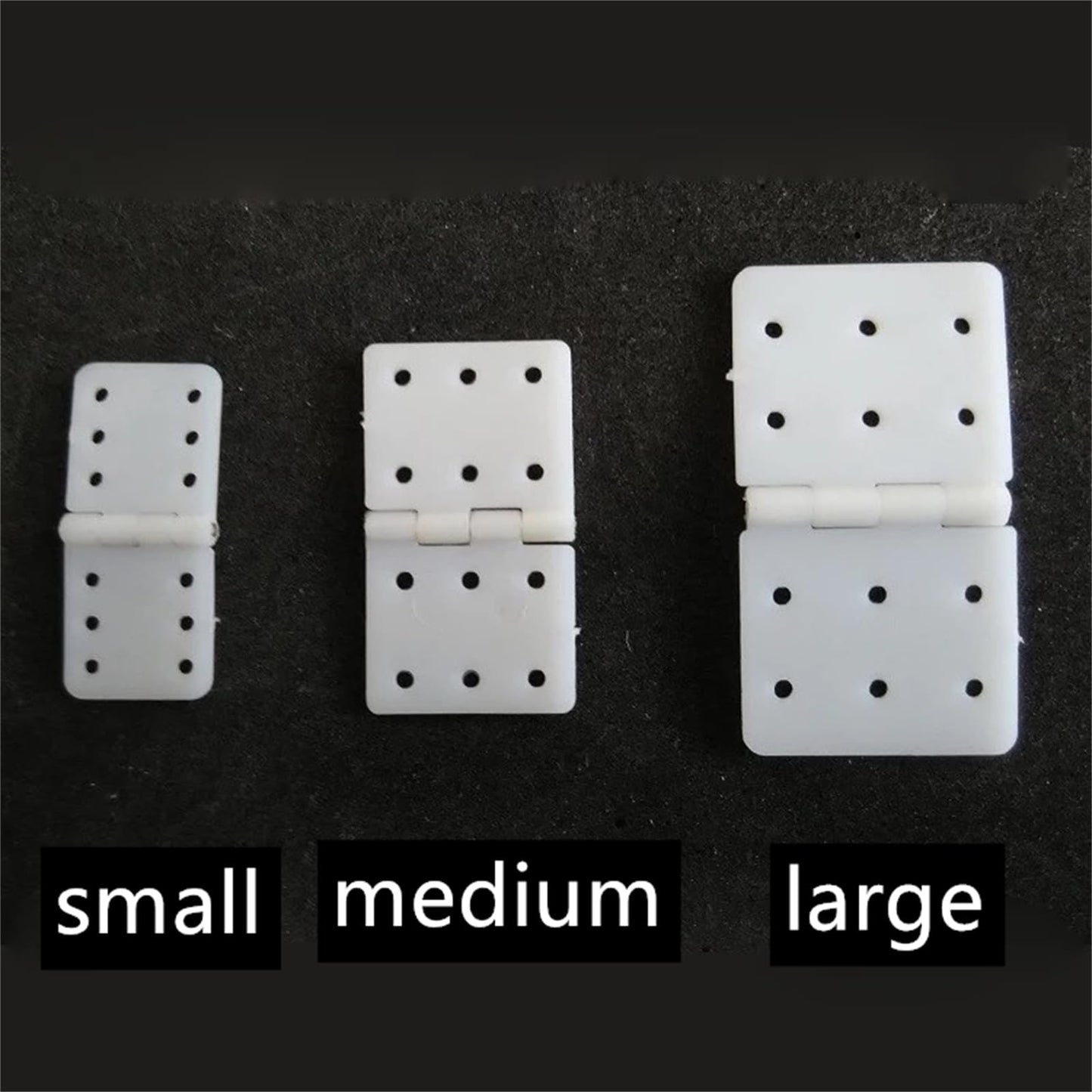 Nylon Hinge, 20 Remote Control Aircraft Hinges, Suitable for Fixing Nylon Small Hinges (3 Sizes) for RC Aircraft Model Aircraft Parts.skrnrhrery