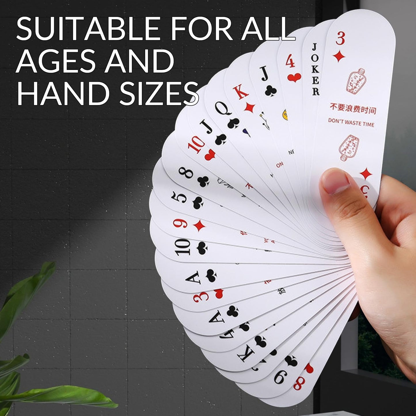 Roioiow Fun Mini Playing Cards - Narrow Deck of Cards Poker Game, for Travel,Camping and Party with Positive Messages