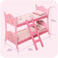 Badger Basket Blossoms and Butterflies Doll Bunk Bed with Ladder and Bedding for 18 to 20-Inch Dolls - Pink Floral and Butterfly Design for Creative