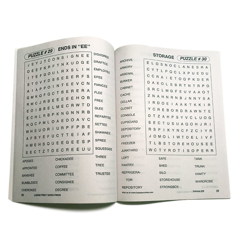 Word Search Puzzle Book Bundle (4-Pack Bundle) Easy-to-Read Large Print | 80 Challenging Searching Games Each | Men, Women, Adults, Seniors | Less Eye