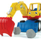 WOW Toys Dexter The Digger - Friction Powered Excavator Truck with Driver Figure & Moving Scoop | No Batteries, Durable Toddler Construction Toy