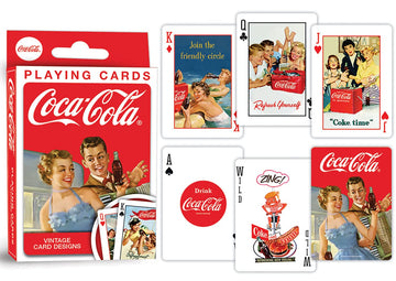 MasterPieces Officially Licensed Coca Cola 2 Pack Playing Cards - 54 Card Deck for Adults