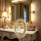 Miniature Dollhouse Mirror European Frame Mirror Dollhouse Victorian Baroque Wall Decor Miniature Bedroom Mini Furniture Accessory for 1/12 Dollhouse