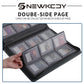 Snekdy Top loader Binder, 9 Pockets Top Loader?Holds 360 Top Loaders cards, Card binder with Sleeves for card in 3 x 4 inches color smooth Zipper PU