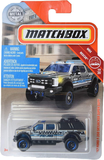 Matchbox MBX Rescue Silver/Black Ford F-350 Super Duty 4/30 Truck
