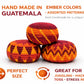 Funny Guy Mugs Footbag Balls 3 Pack Handmade Crocheted Kick Toss Balls from Guatemala Assorted Patterns Ember