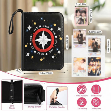Stray Merch Card Binder for 400 Lomo Cards, Zip Card Album with Wrist Strap, Stray Photo Card Holder, Stray Gifts and Stray Merchandise