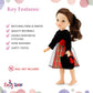 Emily Rose 14-inch Fashion Doll Clothes Fancy Holiday Party Dress with Black Velvet Top - Includes Matching Purse & Hair tie | Doll NOT Included | USA