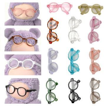 11 Pcs Doll Glasses, 11 Colors Plastic Eyeglasses Accessories for Dolls of 4.13 Inch Figure