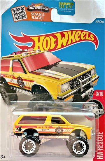 2016 Hot Wheels Hw Rescue - Chevy Blazer 4x4 (Yellow)