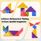 Magnetic Tangram Puzzles for Kid with 368 Patterns Booklet & 30 Theme Pages & Metal Board, Tangrams for Kids Ages 4-8 with Portable Box, Magnetic