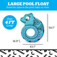 BigMouth Inc. Large Chameleon Animal Pool Float, 4' Wide Inflatable Floatie Tube, Blow Up Swim Ring, Fun Outdoor Summer Pool Party Water Toy