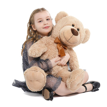 Tezituor Brown Teddy Bear Stuffed Animal, 26 inch Large Stuffed Teddy Bear Plush for Girl Boys Girlfriend, Soft Teddy Bear Toy Gift for Baby Shower