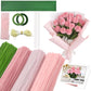 CllyCnny Pipe Cleaner Flower Craft Kit, 400 PCS Extra Thick 8mm Chenille Stems DIY Tulip Bouquet Making Set with Stamens, Floral Stems, Tape, Glue