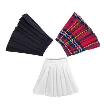 3pcs/lot Doll Clothes for 11.5" Doll Outfits Pleated Skirt Cosplay Students Skirts 1/6 Dolls Accessories (Style B)