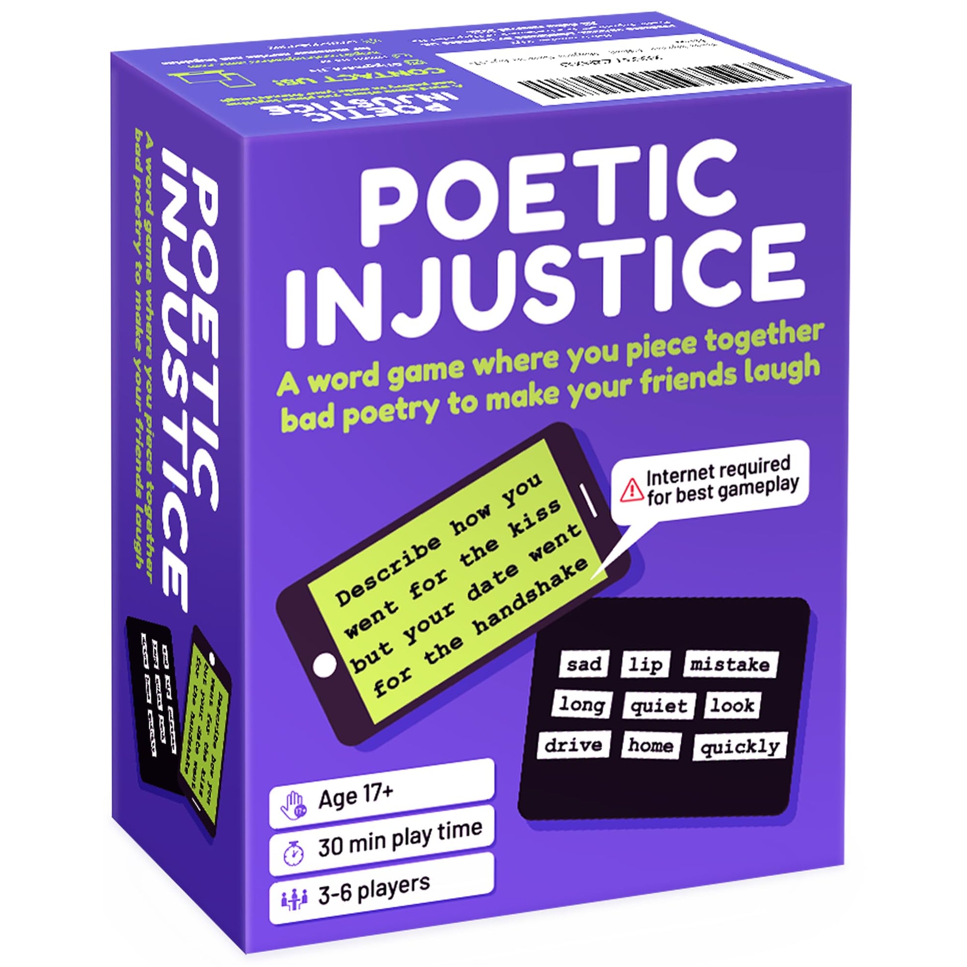 Poetic Injustice - A Magnetic Word Game Where You Make Bad Poetry for Laughs - Family Night Ideas & Fun Party Games for Ages 17+ - Spark Laughter